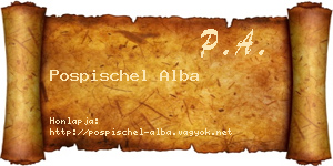 Pospischel Alba névjegykártya